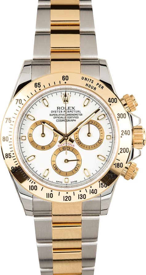 rolex daytona white dial two tone|rolex daytona two tone price.